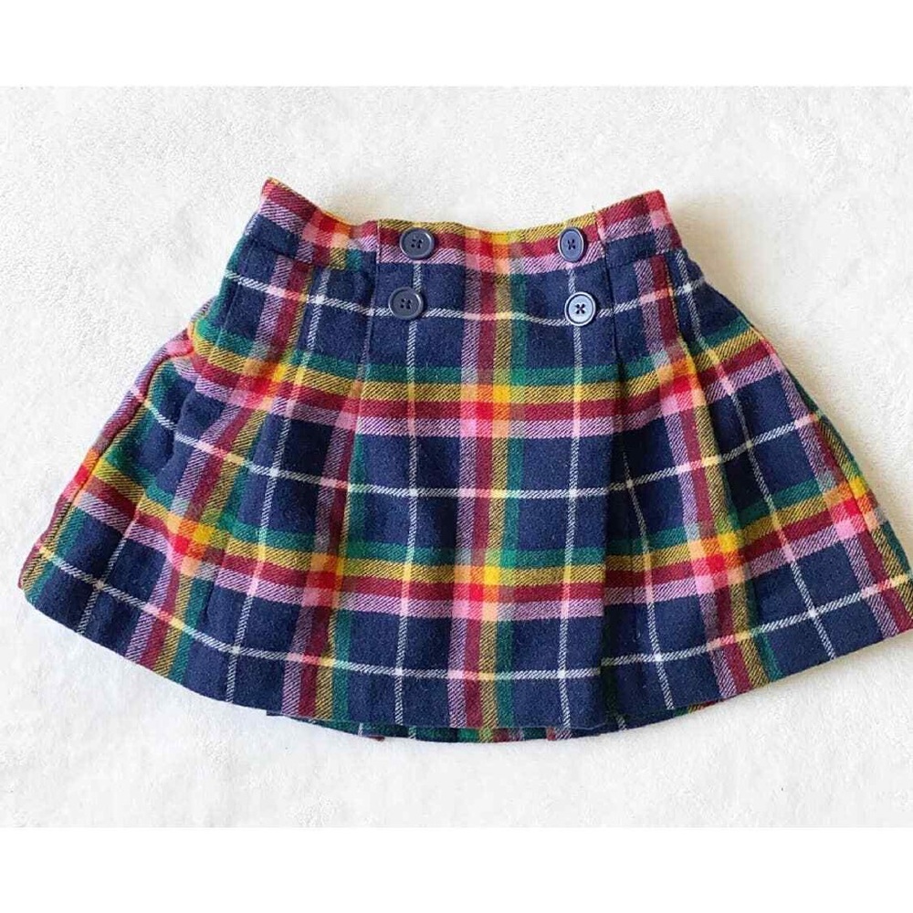 Mini Boden rainbow plaid skirt / kilt !!